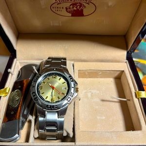 Mens watch and knife